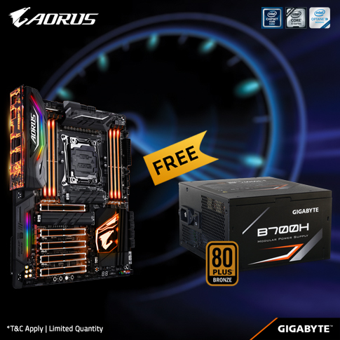 Buy AORUS X299 Motherboard & get a 700W Power Supply FREE!