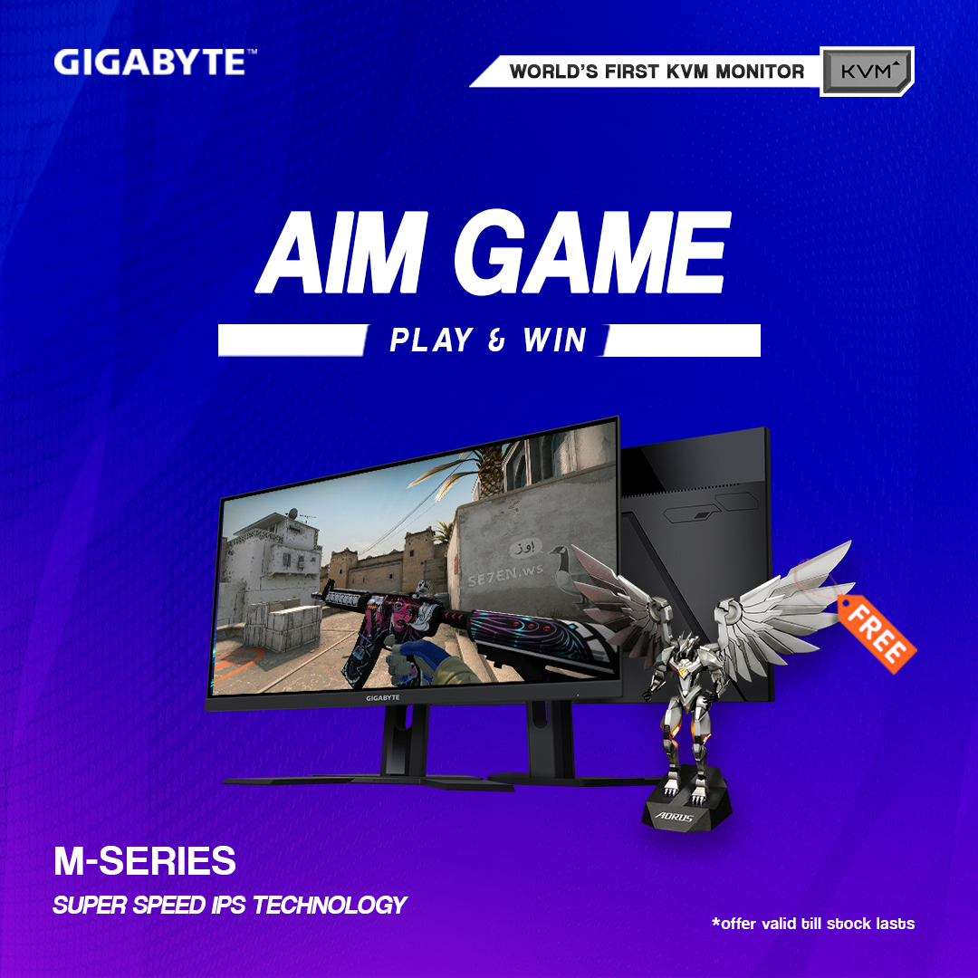 Aim Game / Purchase GIGABYTE M Series Monitor & Get AORUS Robot FREE!